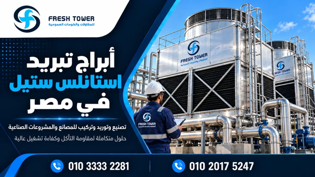 أبراج تبريد استانلس ستيل في مصر | تصنيع وتوريد وتركيب