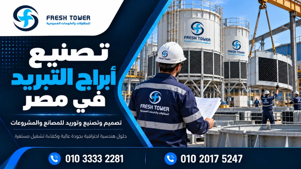تصنيع أبراج التبريد في مصر ومراحل الإنتاج ومعايير الجودة